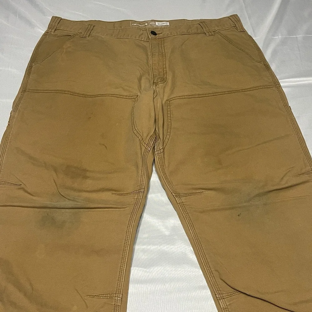 Carhartt Double Knee Work Pants Mens 38x30 Brown BN2802 Rugged Flex Relaxed Fit